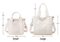 Thumbnail for Small Tote Bag with Zipper Tote Bag for Women Canvas Crossbody Bag Shoulder Bag Satchel Hobo Bag Messenger Bag 2025