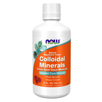 Thumbnail for NOW Foods Supplements, Colloidal Minerals Liquid, Plant Derived, Essential Trace Minerals, Raspberry, 32-Ounce