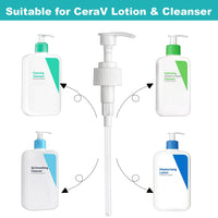 Thumbnail for 2 Pcs Pump Lid for CeraVe Daily Moisturizing Lotion and Foaming Facial Cleanser, Replacement Pump Lid Compatible with CeraVe Cleanser
