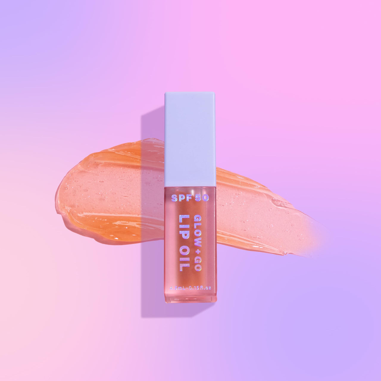 Naked Sundays SPF50 Glow & Go Lip Oil: Lip Oil with SPF, Moisturizes and Protects Lips, 4.5ml (Salted Caramel), Pink