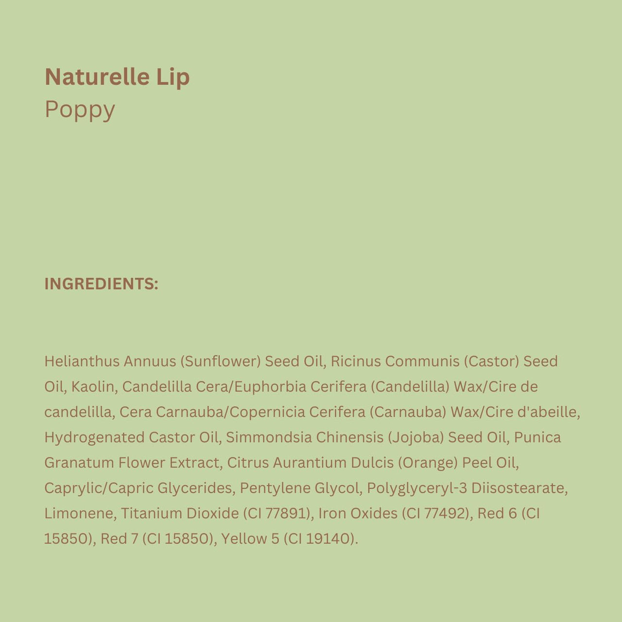 Pixi NaturelleLip | Hydrating Demi-Matte Lipstick with Sunflower Oil, Jojoba & Vitamin E | Natural Finish & Comfortable All-day Wear | Poppy | 0.1 oz/3.4 g