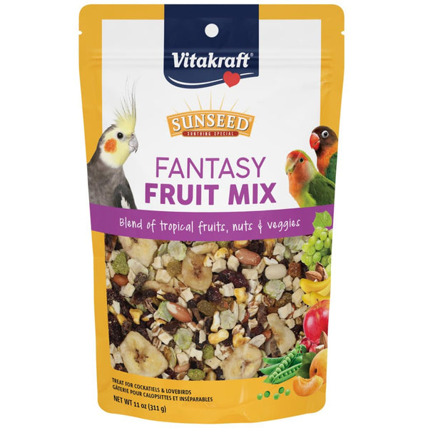 Sun Seed Company BSS59305 Fantasy Fruit Mix Cockatiel Treats Pouch, 11-Ounce