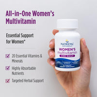 Thumbnail for Nordic Naturals Women’s Multivitamin One Daily - Skin, Hair, Energy, & Bone Support - Immunity Supplement - 20 Essential Nutrients - 30 Tablets - 30 Servings