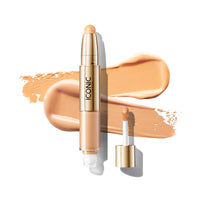 Thumbnail for ICONIC LONDON Radiant Concealer & Brightening Duo | Creamy Liquid + Brightening Crayon Dual Ended Concealer, Cruelty Free, Vegan Makeup (Neutral Light) 0.08 oz