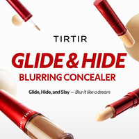 Thumbnail for TIRTIR Glide&Hide Blurring Concealer - Creamy texture, Conceals dark circles and wrinkles, Dual formula (liquid tip & balm stick), Long-lasting wear, Korean Makeup, #6.8C, 0.28 Oz