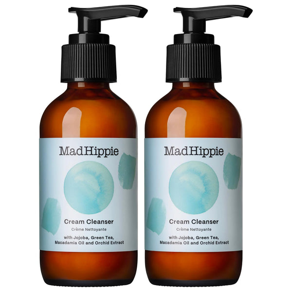 Mad Hippie Cream Cleanser 2-Pack – Gentle Formula with Hyaluronic Acid, Jojoba Oil & Green Tea, Skin Barrier Protection, 4 Oz Ea