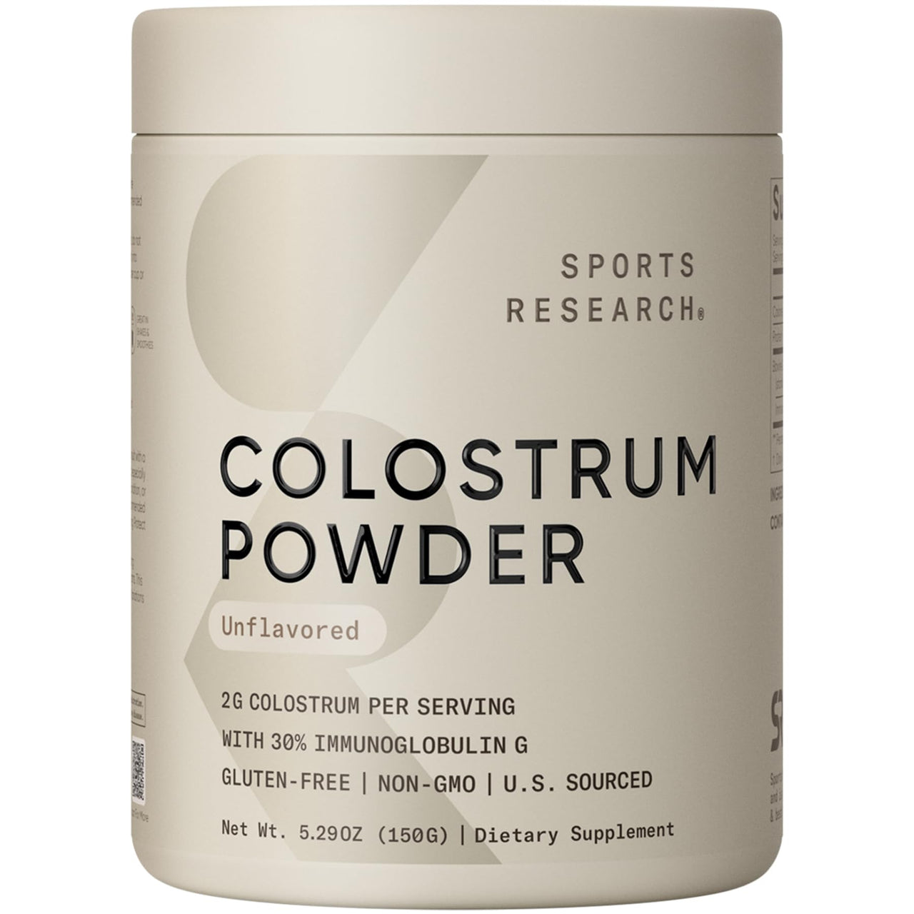 Sports Research® High Potency Vegan Vitamin C Supplement for Antioxidant Activity, Turmeric Curcumin C3 Complex & Colostrum Powder - Nutrient Dense Superfood for Adults