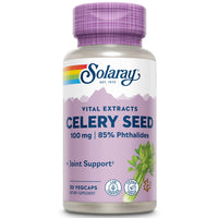 Thumbnail for SOLARAY Celery Seed Extract Capsules - Overall Health Support for Men & Women, 100 mg, 85% Phthalides, Non-GMO, Vegan - 30 Count VegCaps