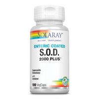 Thumbnail for SOLARAY S.O.D. 2000 Plus - Superoxide Dismutase (SOD) and Catalase Antioxidant Supplement, Wellness Support - w/Green Tea Extract, Calcium, Rosemary, Grape Seed Extract, 60-Day Guarantee, 100 Servings