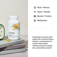 Thumbnail for THORNE Super EPA - Omega-3 Fatty Acids EPA 425mg & DHA 270mg Supplement - Support Brain, Cardiovascular, Joints & Skin* - Gluten, Dairy & Soy-Free - 90 Gelcaps