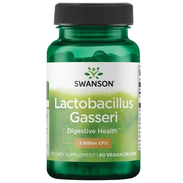 Swanson Lactobacillus Gasseri - Vegan Probiotic Supplement - Supports Energy Metabolism & Gut Health* - No Refrigeration Required - 60 Veggie Capsules