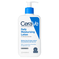 Thumbnail for CeraVe Daily Moisturizing Lotion for Dry Skin, Body Lotion & Face Moisturizer with Hyaluronic Acid and Ceramides, Daily Moisturizer, Fragrance Free, Oil-Free, 12 Ounce