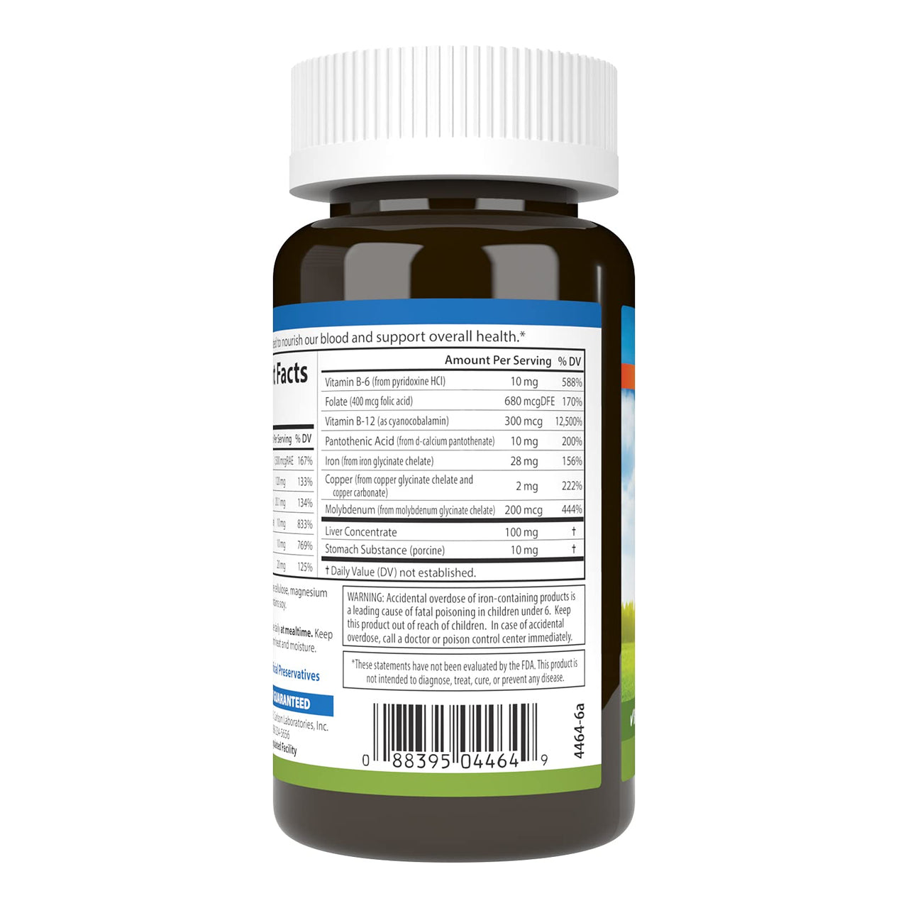 Carlson - Blood Nutrients, 28 mg Iron, Blood Development, Iron Absorption & Optimal Wellness, 90 Capsules