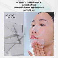 Thumbnail for ILSO 1/3 Saving Cotton Pad, Thin Layer Perfect for DIY Toner pad and mask, 40 Sheets, Korean Skincare (50 x 70mm)