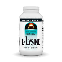 Thumbnail for Source Naturals L-Lysine Free Form, 1000 mg* - 200 Tablets