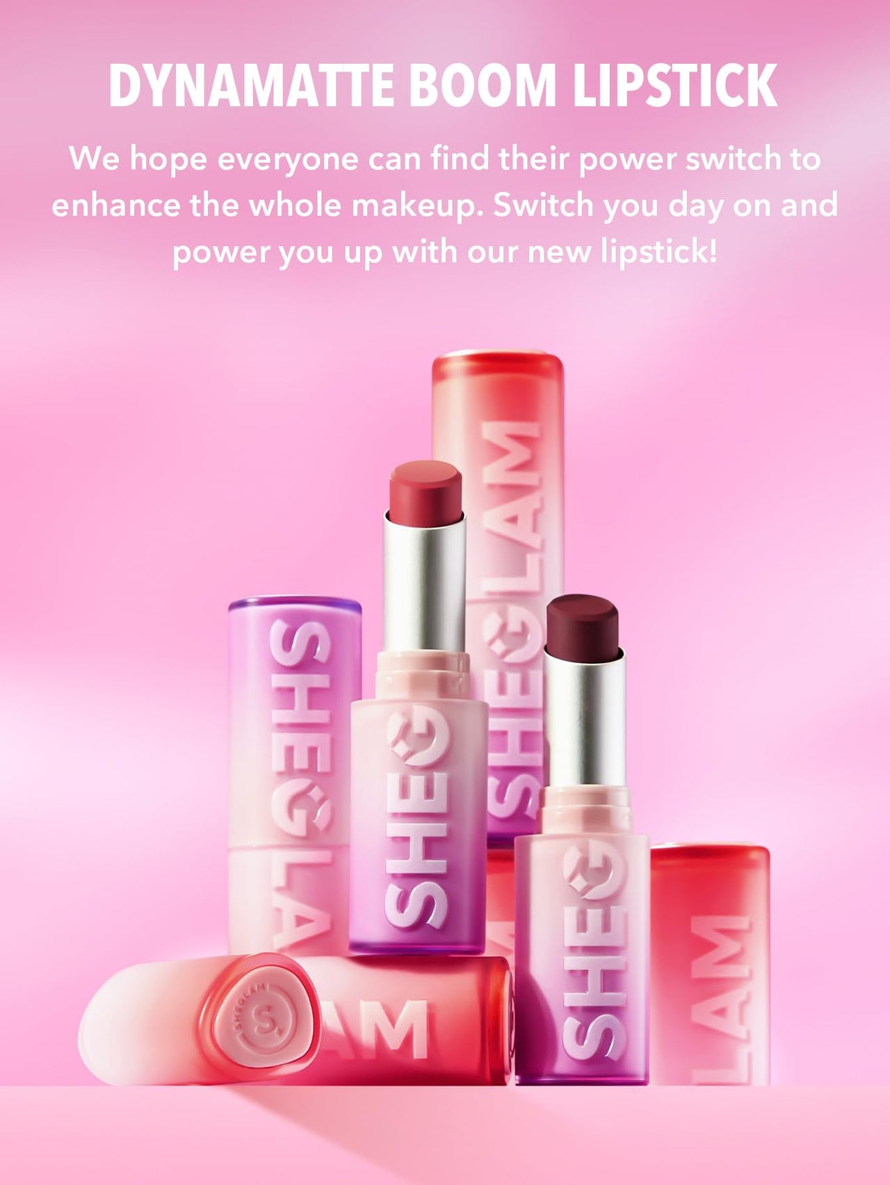 SHEGLAM Dynamatte Boom Waterproof Matte Lipstick Long Lasting Transfer Proof Lip Stick - A Bold Plan