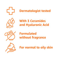 Thumbnail for Amazon Basics Foaming Facial Cleanser with Ceramides & Hyaluronic Acid, Gentle Daily Face Wash, Non-Comedogenic, Fragrance-Free, 12 fl oz