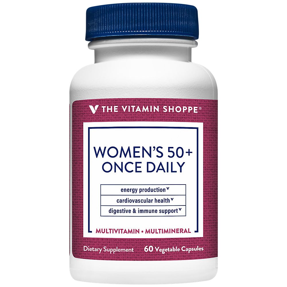 The Vitamin Shoppe WomenaTMs 50+ Once Daily Multivitamin a Immune, Energy, Digestive, Cardiovascular, and Stress Support (60 Capsules)