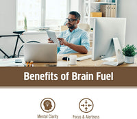 Thumbnail for OM MUSHROOM SUPERFOOD Brain Fuel Mushroom Powder Capsules Superfood Supplement, 90 Count, 30 Days, Lion's Mane, Reishi Blend Plus Folate, Mental Clarity, Mushroom Supplement