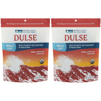 Thumbnail for Maine Coast Sea Vegetables Organic Dulse Whole Leaf Bag, Nutritious Food & Seaweed Snacks, Rich in Iodine, North Atlantic Harvest, Great for Salads, Soup, Smoothies, 2 oz, 2-Pack