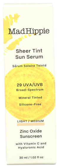 Thumbnail for Mad Hippie Sheer Tint (Light/Medium) SPF 29+ Sun Serum, Vitamin C & Hyaluronic Acid, Zinc Oxide Sunscreen, Reef-Safe, 1.02 Oz