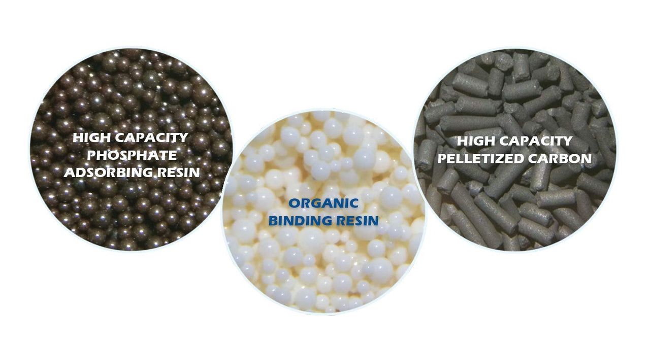 Boyd Chemi?Pure Blue 11?oz Aquarium Filtration Media Premium Extruded Carbon + Ion?Exchange Resins in Nylon Bag Clears Toxins, Phosphates & Metals