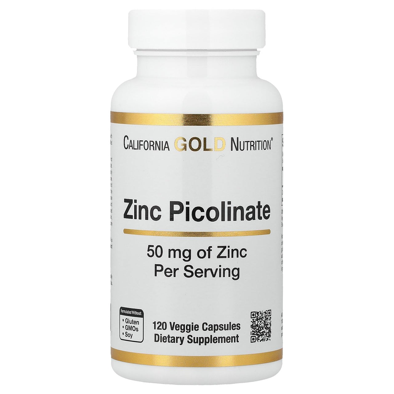 Zinc Picolinate, Bioavailable Form of Zinc, Supports Immune Health, 50 mg, 120 Veggie Capsules