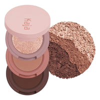 Thumbnail for Kaja 3 Colors Eyeshadow - Beauty Bento 08 Chocolate Dahlia | Mosaic Chrome, Shimmer, Matte finish, Cruelty free, K-Beauty Mini Palettes, Easy Finger Blendable, Glitter, High Pigmentation, 0.03 Oz