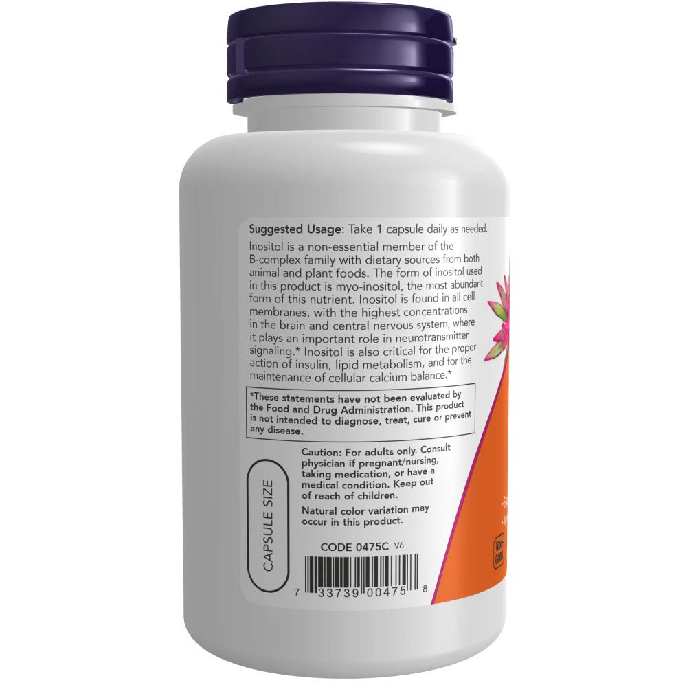 NOW Foods Inositol, 100 Capsules / 500mg