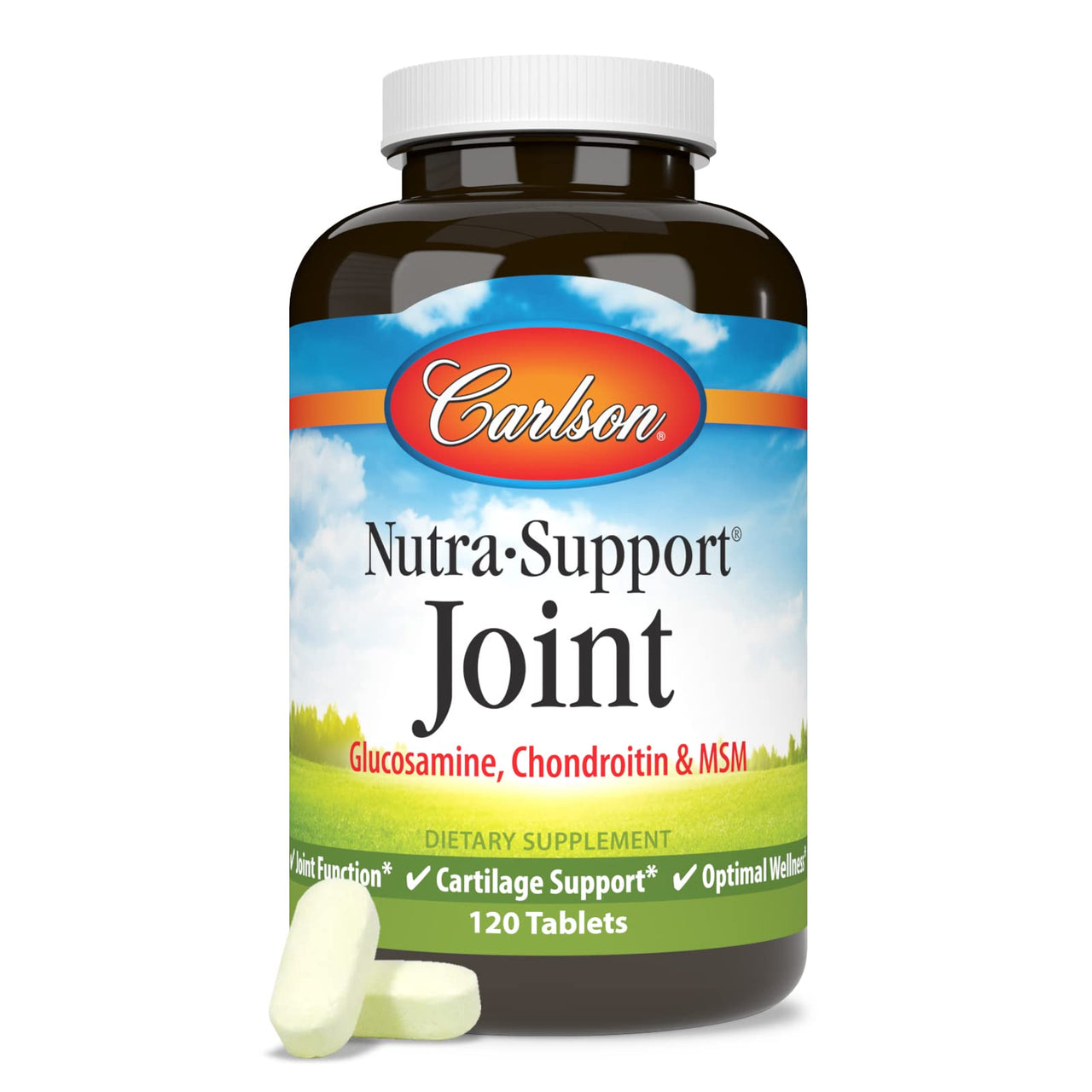 Carlson - Nutra-Support, Glucosamine Chondroitin & MSM, Joint Function, Cartilage Support & Optimal Wellness, 120 tablets