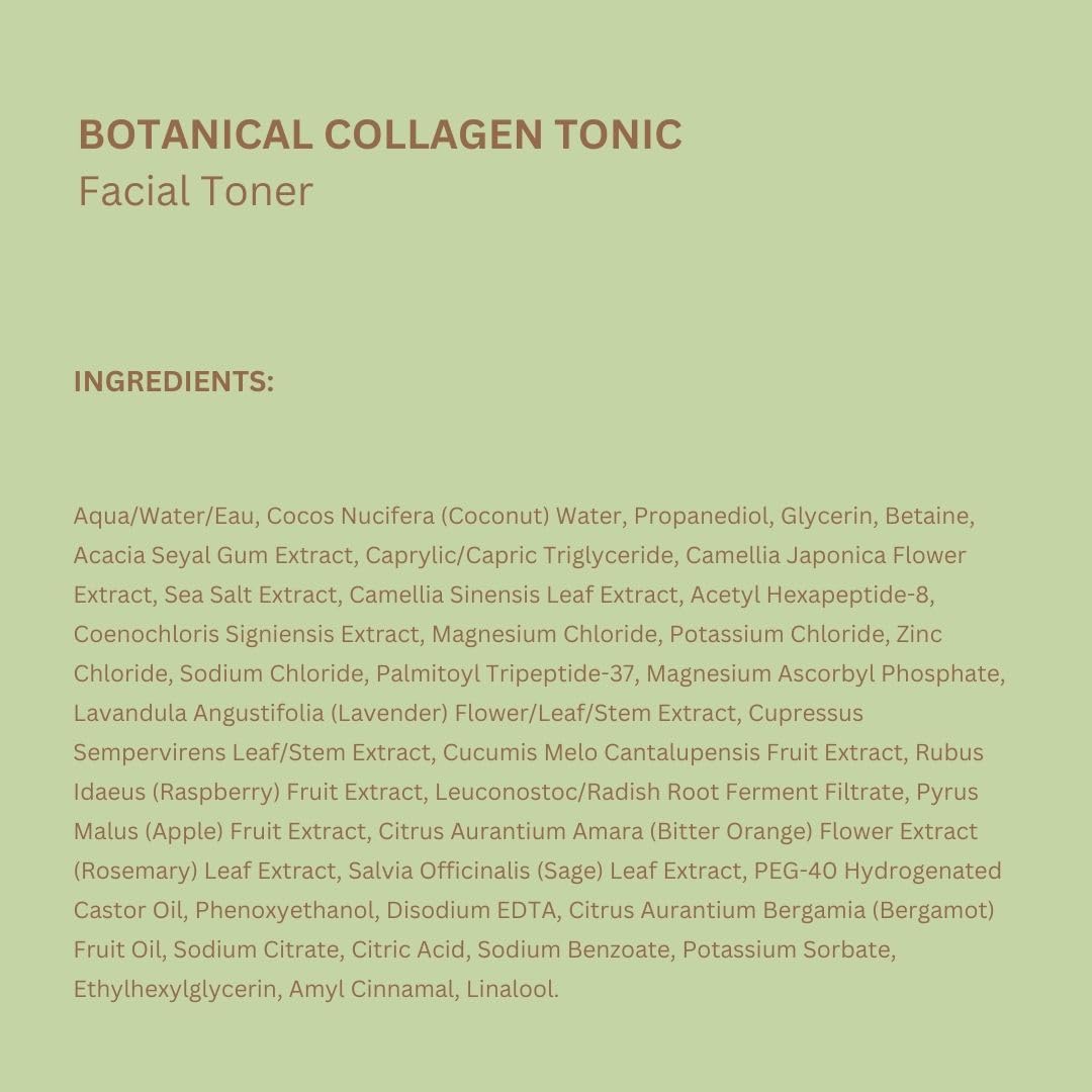Pixi Botanical Collagen Tonic, Volumizing & Hydrating Toner, Enhanced with Peptides & Botanicals to Firm & Revitalize, Alcohol-Free Daily Moisturizing Toner, 100 ml / 3.4oz