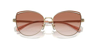 Thumbnail for COACH Sunglasses HC 7162 900513 Shiny Light Gold/Nutmeg Amber Gradient Polyami