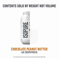 Thumbnail for Isopure Low Carb 100% Pure Whey Isolate Protein Powder, Gluten Free, With Vitamins, Chocolate Peanut Butter, 25g Protein Per Serving, 3 Lbs, 40 Servings (Packaging May Vary)