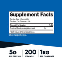 Thumbnail for Nutricost Creatine Monohydrate Micronized Powder (1 KG) - Pure Creatine Monohydrate