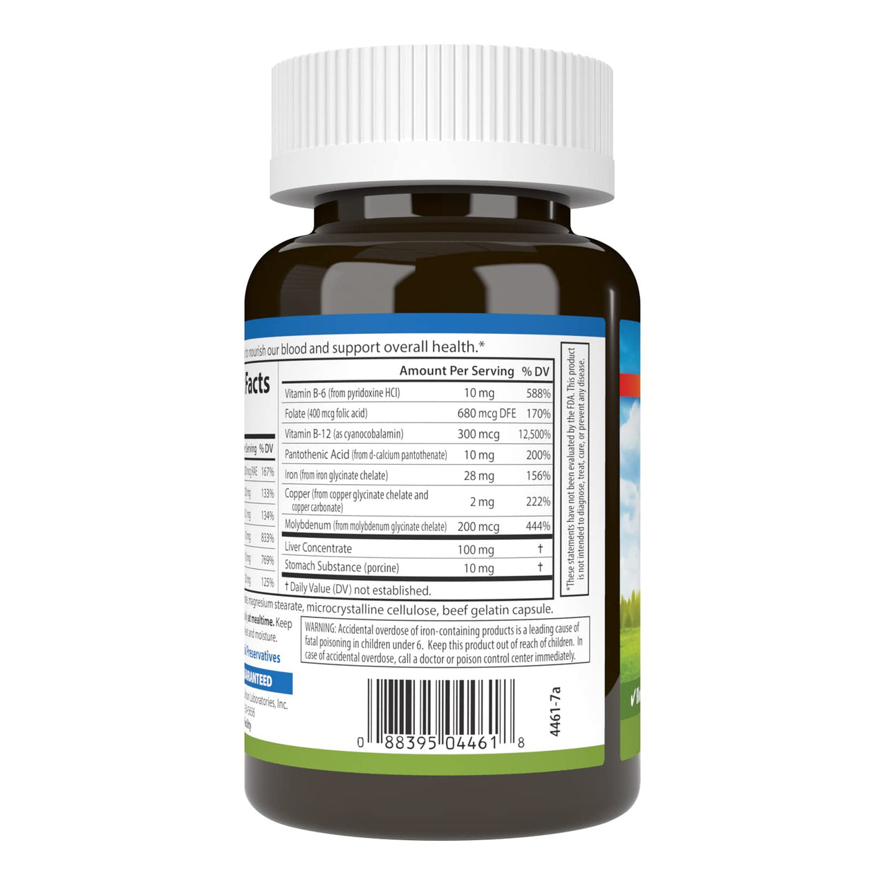 Carlson - Blood Nutrients, 28 mg Iron, Blood Development, Iron Absorption & Optimal Wellness, 180 Capsules