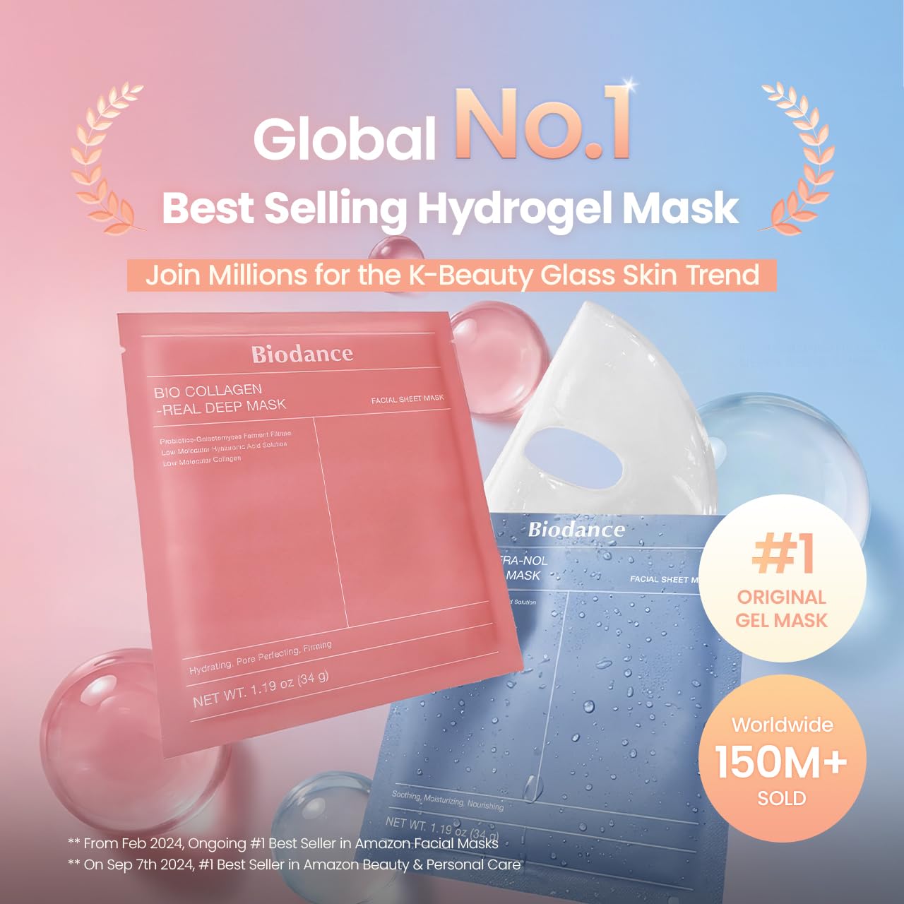 BIODANCE Best Mask Duo: Bio-Collagen & Ceramide Panthenol Real Deep Mask Set, Firming, Hydrating, Face Mask Bundle for Glass Skin, Korean Skincare Set, Korean Skin Care, Facial Mask Set