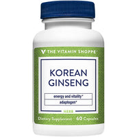 Thumbnail for The Vitamin Shoppe Korean Ginseng Whole Root 648mg - Energy Vitality & Stamina | Adaptogenic Herb | 60 Capsules | Panax Ginseng