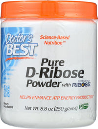 Thumbnail for Doctor's Best D-Ribose with Bioenergy Ribose, Non-GMO, Vegan, Gluten Free, Energy Enhancement, 250g, 8.8 Ounce (Pack of 1)