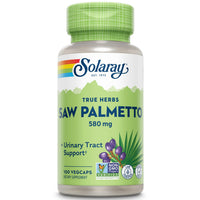Thumbnail for SOLARAY Saw Palmetto Berry 580 mg, Healthy Prostate and Urinary Tract Support from Fatty Acids & Plant Sterols for Men and Women, Non-GMO, Vegan & Lab Verified, 100 VegCaps, 100 Servings