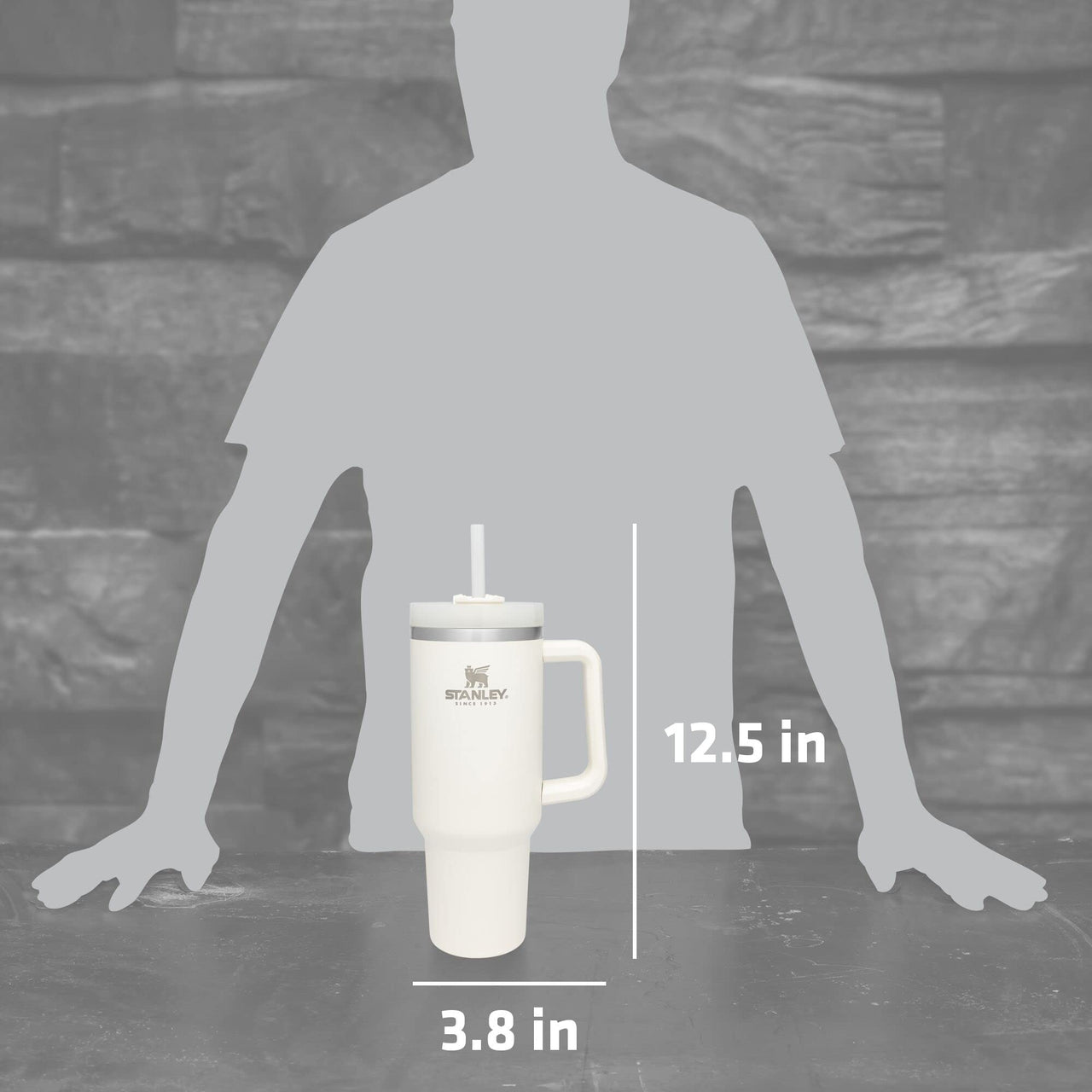 STANLEY Adventure Quencher Travel Tumbler 40 oz Pack of 1 Cream Color