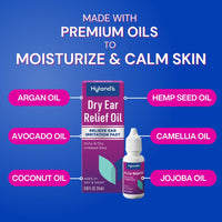 Thumbnail for Hyland's Dry Ear Relief Oil, Relieve Ear Irritation Fast, for Itchy and Dry Irritated Ears, Ages 2 and up, Day and Night Drops, 0.5 Ounce