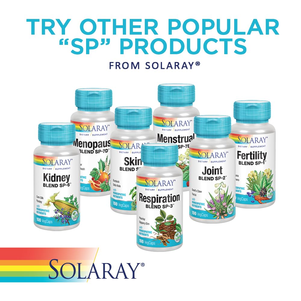 SOLARAY Female Hormone Blend SP-7C | W/Black Cohosh, Dong Quai, Passion Flower, Wild Yam & More | 100 VegCaps, 50 Serv.