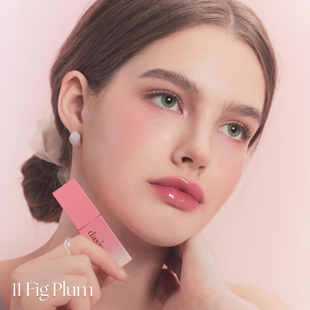 dasique Juicy Dewy Tint (11 Fig Plum) 0.12 oz | Light Application with moisture | Long Lasting & wearing Glossy Lip Stain, Non-sticky | Vegan, Cruelty-free | Korean makeup | stocking stuffers