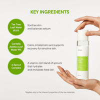 Thumbnail for IUNIK Tea Tree Relief Vegan Face Toner - Facial Moisturizer Acne-Prone Irritated Skin w Tea Tree 67% Centella Asiatica 19.5% 6.7 Fl OZ Sensitive Skin Breakout Rosacea Blemish Plant-Based Ingredients