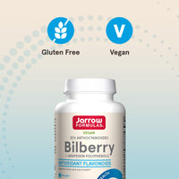 Thumbnail for Jarrow Formulas® Bilberry + Grapeskin Polyphenols, Vision and Eye Health, 60 Veggie Capsules, Up to a 30 Day Supply