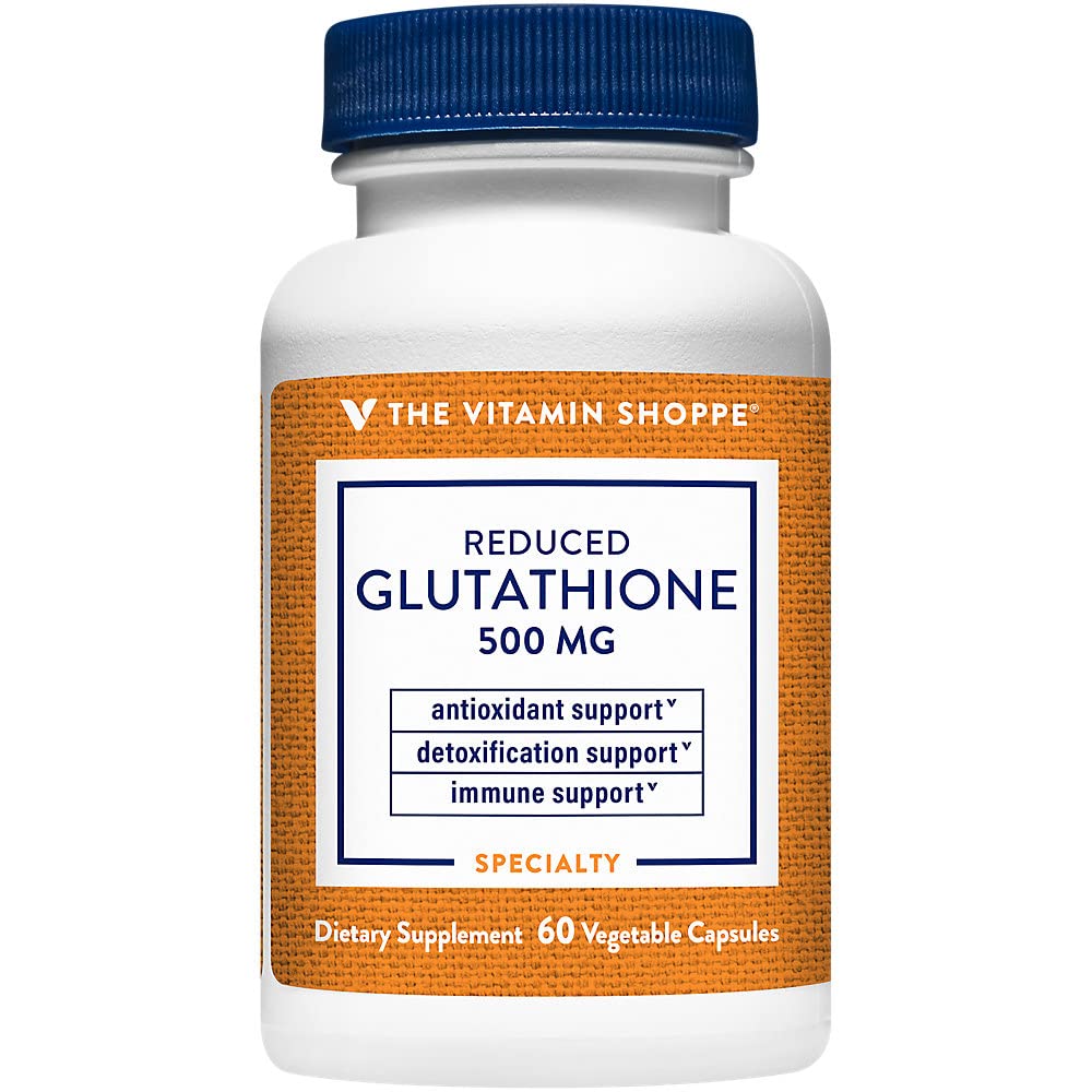 The Vitamin Shoppe Reduced Gluthathione 500MG, Antioxidant Supplement That (60 Capsules)