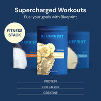 Thumbnail for Blueprint by Bryan Johnson Vegan Protein Meal Replacement – Plant Based Hemp Protein with 27g Protein Per Serving – Low Calorie, Flavored Protein for Women & Men – Dairy Free – 15 Servings - Banana