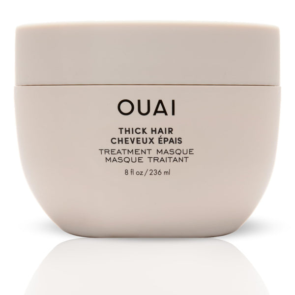 OUAI Thick Hair Mask - Hair Treatment Masque with Almond Oil, Olive Oil, & Hydrolyzed Keratin to Restore Damaged Hair - Phthalate & Paraben Free Hair Masque (8 fl oz)