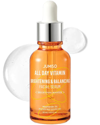 Thumbnail for JUMISO All Day Vitamin Serum, Brightening & Balancing Facial Serum, Gift, Vitamin C, A, B, D, E , Serum with Vitamin, Korean Skincare, Skin brightening, soothing, Vegan serum, Vitamin tree extract 86.14%, Niacinamide 20,000ppm,1.01 fl oz (serum)