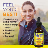 Thumbnail for Nature's Life B-12 Drops, Methlycobalamin 4 oz (2 Fl Oz (Pack of 1))